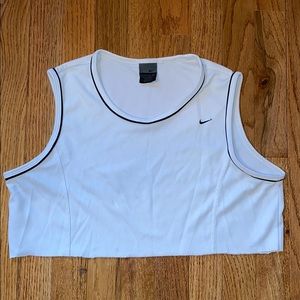 Nike vintage white crop top